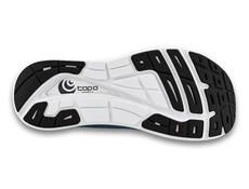 Suela de zapatillas Topo Athletic PHANTOM 3 M'S en azul marino y blanco, diseño para asfalto con drop de 5 mm.