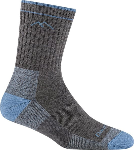 Calcetín Tobillero alto en gris con tonos azules en puntera y talón