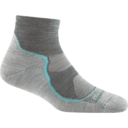 a persons feet with blue and green shoes