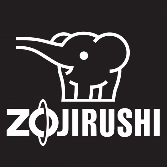 Logo Zojirushi en color blanco sobre fondo negro