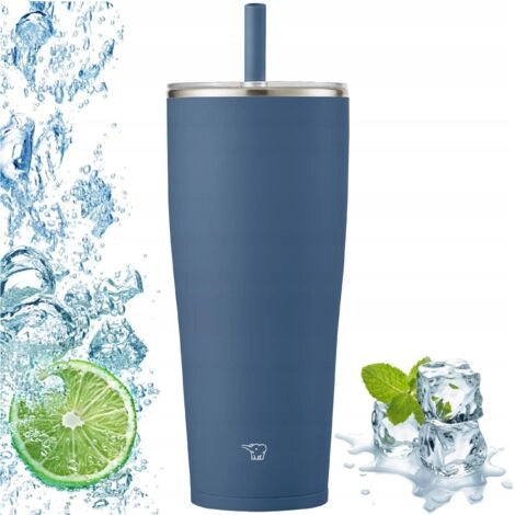 Zojirushi SX-HA89H-AM Azul Marino (Gran Capacidad) | Taza Térmica con Pajita