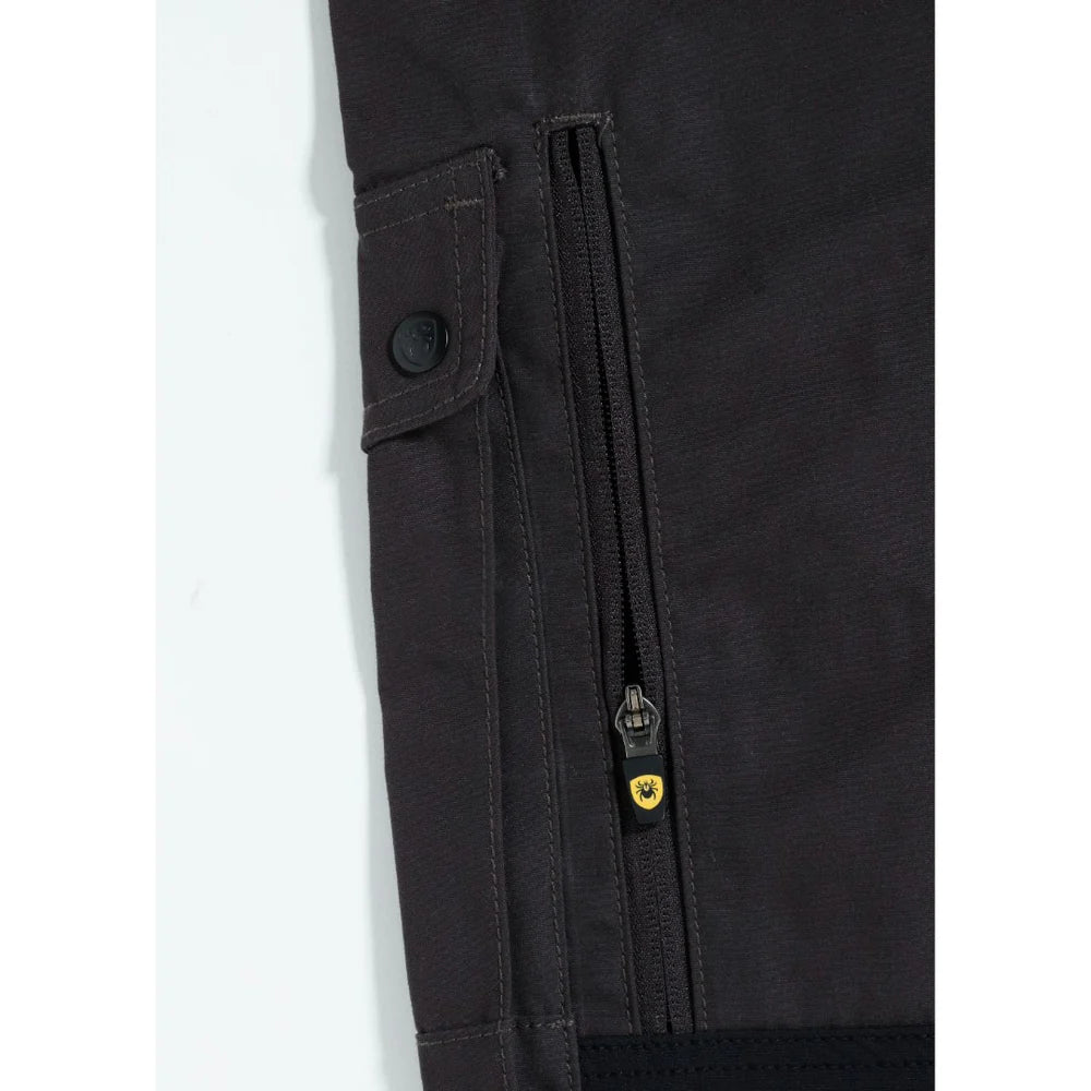 Cremallera de ventilación del pantalón Rovince flexline en gris/negro