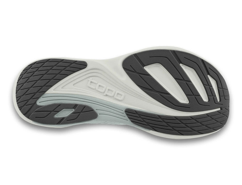 Suela de zapatilla Topo Athletic Ultrafly 5 Hombre en gris con diseño de tracción y estabilidad para asfalto.