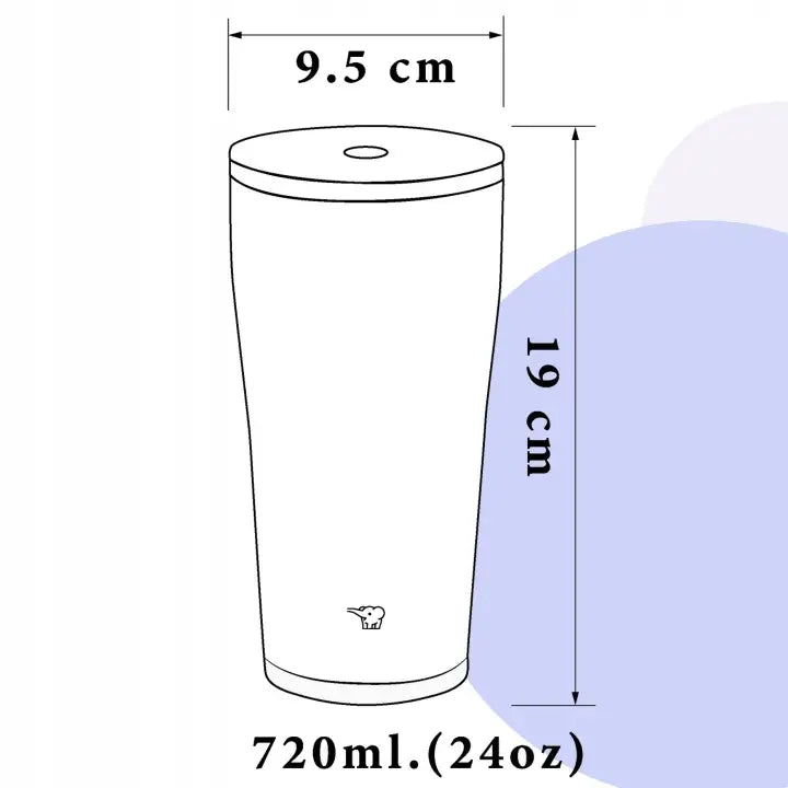Zojirushi SX-HA72H-VM Mauve Purple (720ml) | Taza Térmica con Pajita