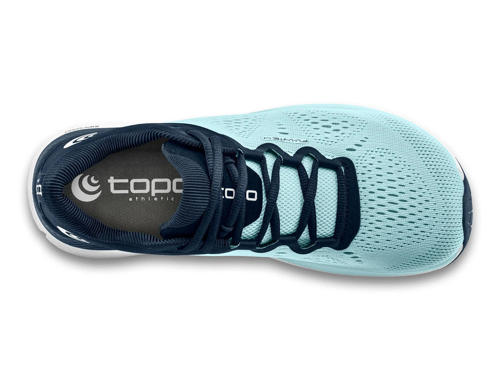 Zapatilla Topo Athletic Fli-Lyte 4 Mujer en azul y blanco con diseño ligero y transpirable