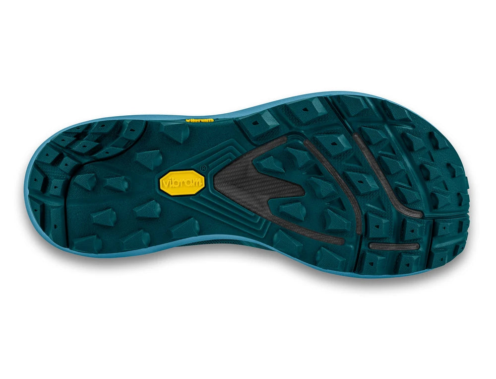 Suela de zapatilla Topo Athletic Terraventure 4 Mujer en azul con diseño técnico para trail y agilidad