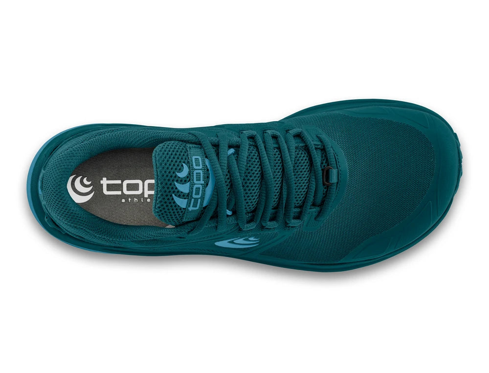 Zapatilla Topo Athletic Terraventure 4 Mujer en azul con diseño técnico y agilidad para trail running