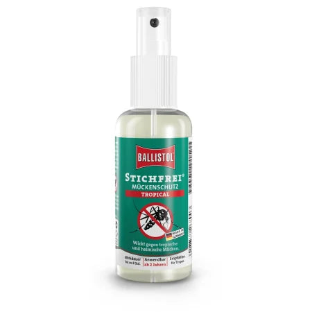 Ballistol Stichfrei Tropical: Repelente para Mosquitos Tropicales y Garrapatas (Icaridina + Citrepel)