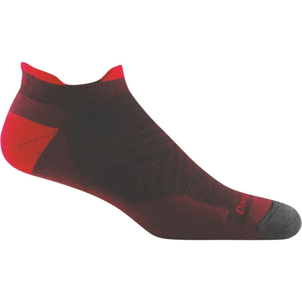 Darn Tough Calcetines invisible con acolchado de running y trail de lana merina. Mod. Run 1039 color Color: Burgundy