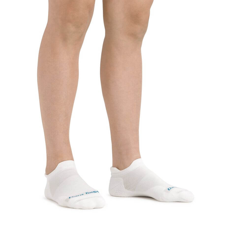 Darn Tough Calcetines invisibles con acolchado de running y trail de lana merina. Mod. Run 1047 color White