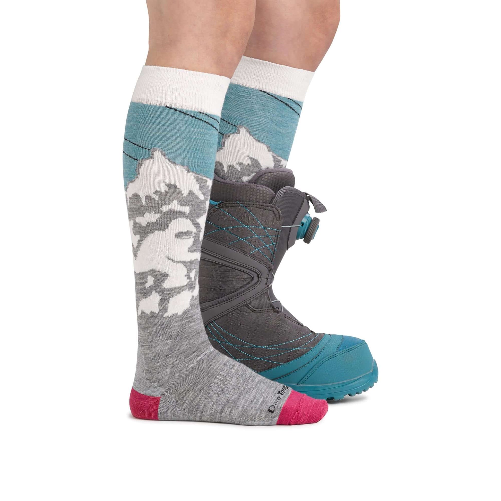 Darn Tough Calcetines de esquí/snow con acolchado. Mod. Yeti 1824 color Color: Glacier