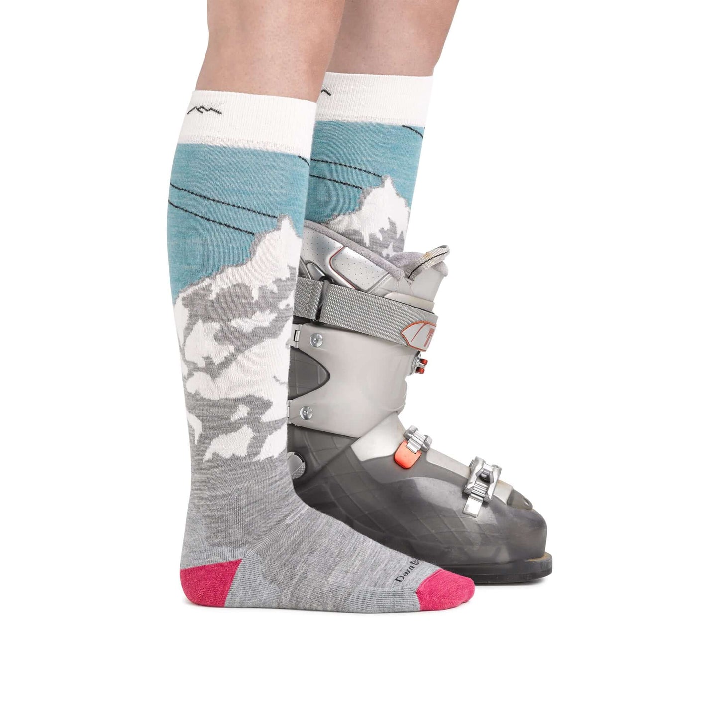 Darn Tough Calcetines de esquí/snow con acolchado. Mod. Yeti 1827 color Color: Glacier