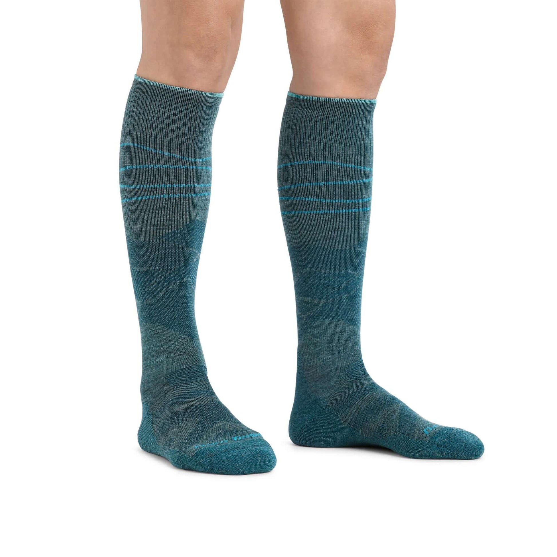 Darn Tough Calcetines de esquí/snow con acolchado. Mod. Sea to Sky 8009 color Teal